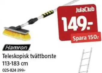 Jula Teleskopisk tvättborste 113-183 cm erbjuda