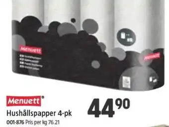 Jula Hushållspapper 4-pk erbjuda