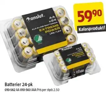 Jula Batterier 24-pk erbjuda