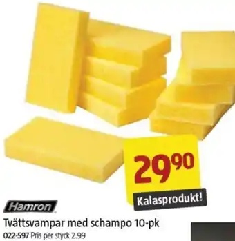 Jula Tvättsvampar med schampo 10-pk erbjuda