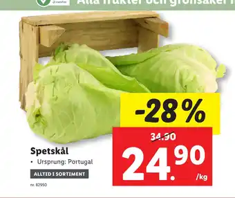 Lidl Spetskål erbjuda