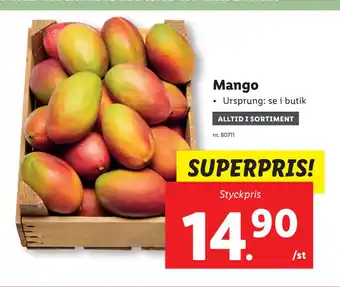 Lidl Mango erbjuda