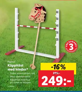 Lidl Käpphäst med hinder erbjuda