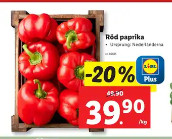 Lidl Röd paprika erbjuda