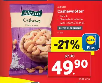 Lidl Cashewnötter erbjuda
