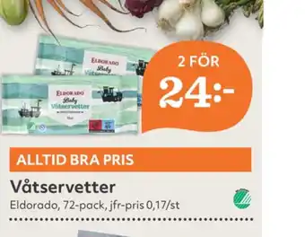 Hemköp Eldorado tvättservetter erbjuda