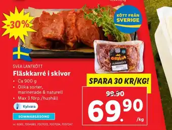 Lidl Svea lantkött karrékotlett erbjuda