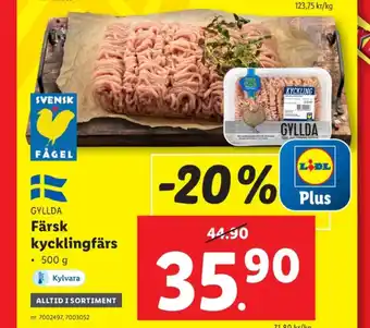 Lidl Gyllda kycklingfärs erbjuda