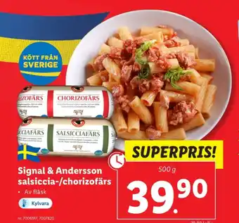 Lidl Signal & andersson chorizofärs erbjuda