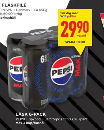 Willys Hemma Pepsi läskedryck erbjuda