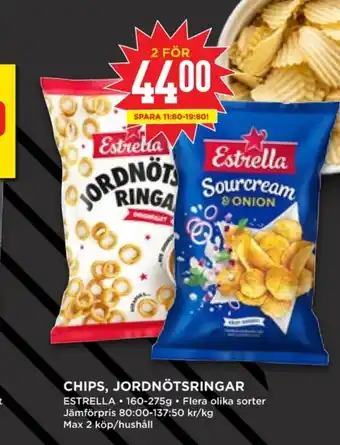 Willys Hemma Estrella chips sourcream & onion erbjuda