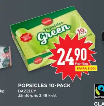 Popsicles green glasspinnar
