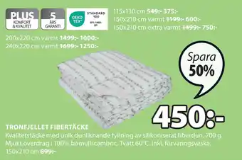 JYSK TRONFJELLET FIBERTÄCKE erbjuda