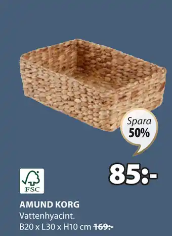 JYSK AMUND KORG erbjuda