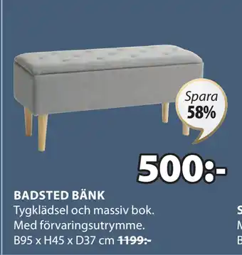 JYSK BADSTED BÄNK erbjuda