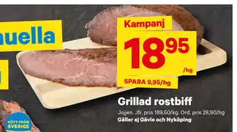 City Gross Grillad rostbiff erbjuda