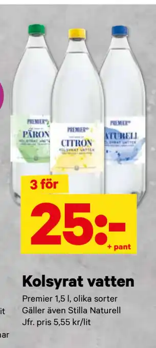 City Gross Kolsyrat vatten erbjuda