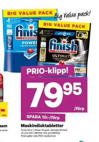 City Gross Maskindisktabletter erbjuda