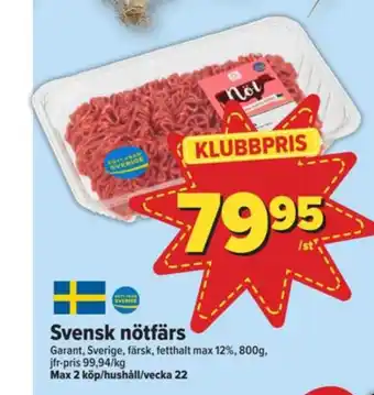 Östenssons Garant nötfärs 12% erbjuda