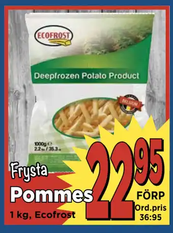 Supergrossen Pommes erbjuda