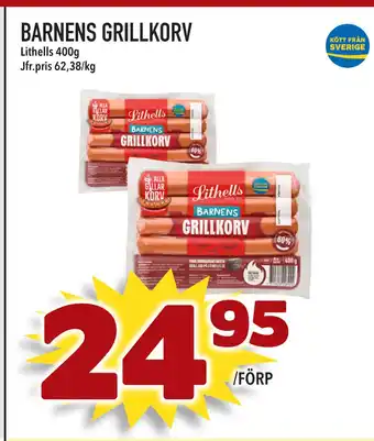 Supergrossen BARNENS GRILLKORV erbjuda