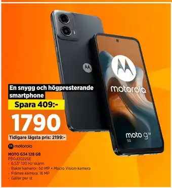Power MOTO G34 128 GB erbjuda
