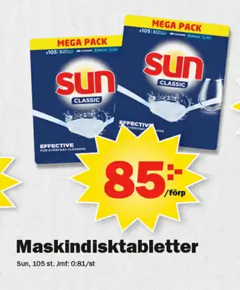 Pekås Maskindisktabletter erbjuda