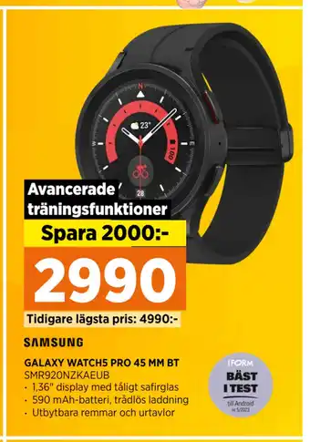 Power GALAXY WATCH5 PRO 45 MM BT erbjuda