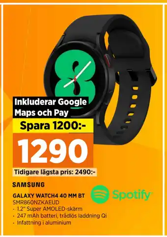 Power GALAXY WATCH4 40 MM BT erbjuda