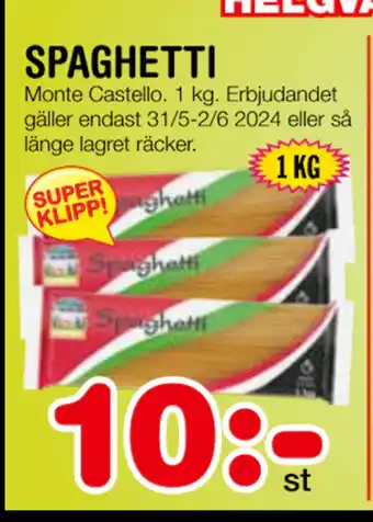 Nya Pulsen SPAGHETTI erbjuda