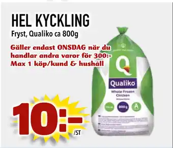 Prisma Mat HEL KYCKLING erbjuda