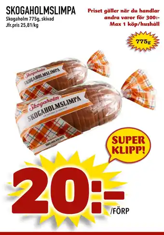 Nya Pulsen SKOGAHOLMSLIMPA erbjuda