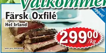 Färsk Oxfilé