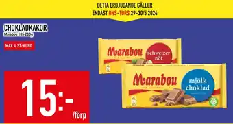Matdax CHOKLADKAKOR erbjuda