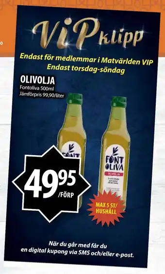 Matvärlden Tensta OLIVOLJA erbjuda