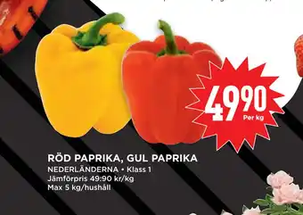 Willys Hemma RÖD PAPRIKA, GUL PAPRIKA erbjuda