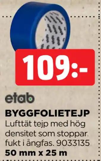 Jem&Fix BYGGFOLIETEJP erbjuda