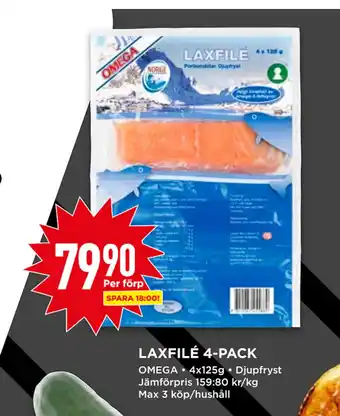 Willys LAXFILÉ 4-PACK erbjuda