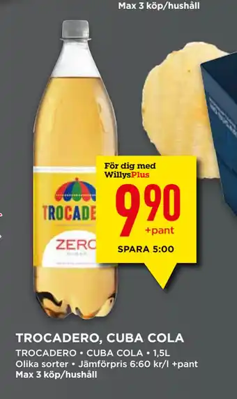 Willys TROCADERO, CUBA COLA erbjuda