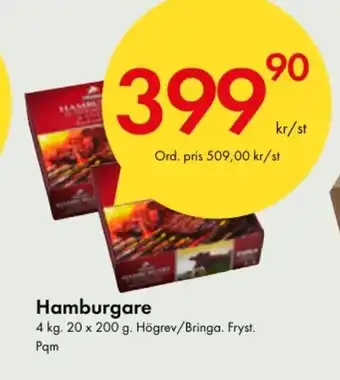 Snabbgross Hamburgare erbjuda