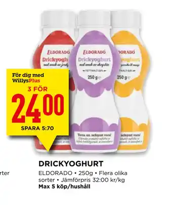 Willys DRICKYOGHURT erbjuda