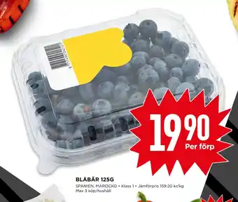 Willys BLÅBÄR 125G erbjuda