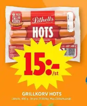 ICA Maxi GRILLKORV HOTS erbjuda