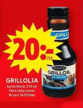ICA Maxi GRILLOLJA erbjuda