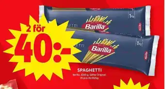 ICA Maxi SPAGHETTI erbjuda