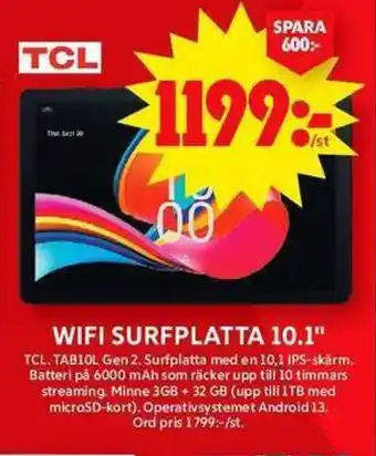 WIFI SURFPLATTA 10.1"