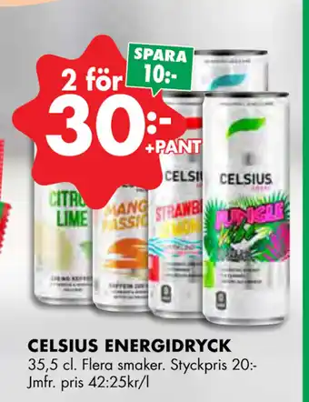 ÖoB CELSIUS ENERGIDRYCK erbjuda