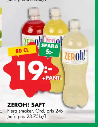 ÖoB ZEROH! SAFT erbjuda