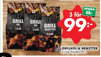 ÖoB GRILLKOL & BRIKETTER erbjuda
