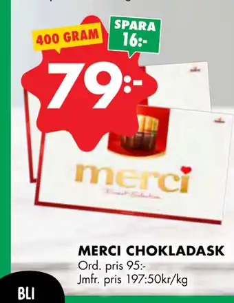 ÖoB MERCI CHOKLADASK erbjuda